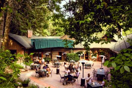 Patio at Log Haven