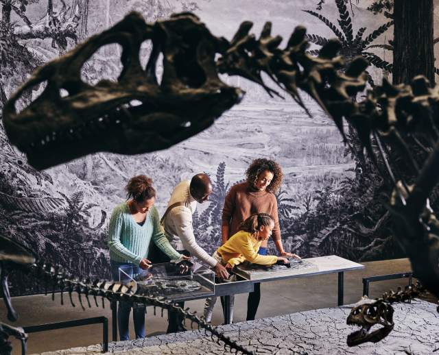 Family at the Natural History Museum of Utah