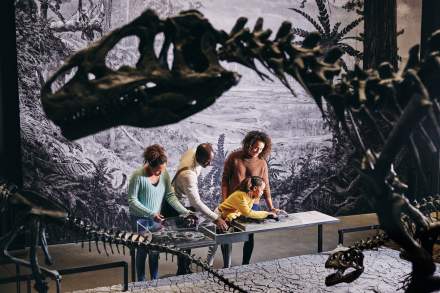 Family at the Natural History Museum of Utah