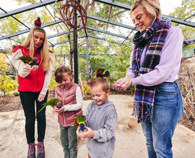 Family at Tracy Aviary