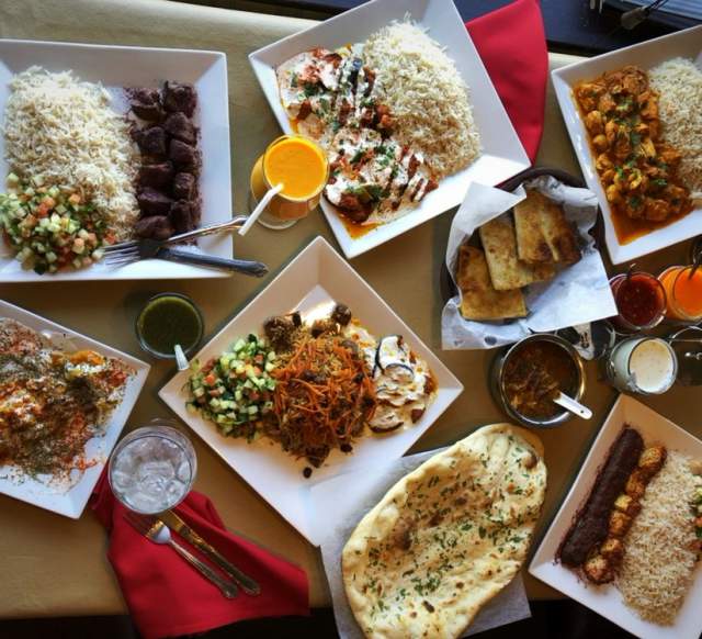 Assorted Food at Afghan Kitchen - horizontal