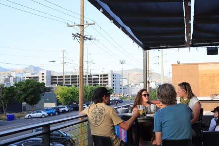 Image of people on the rooftop of driftwood lounge