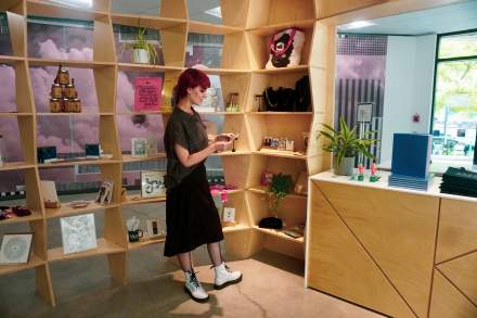 Golda Dopp Ovalles at UMOCA's Art Shop