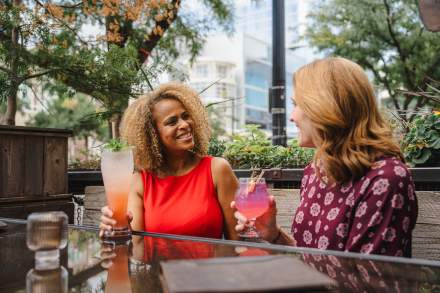 Image of two people with drinks at Lake Effect SLc