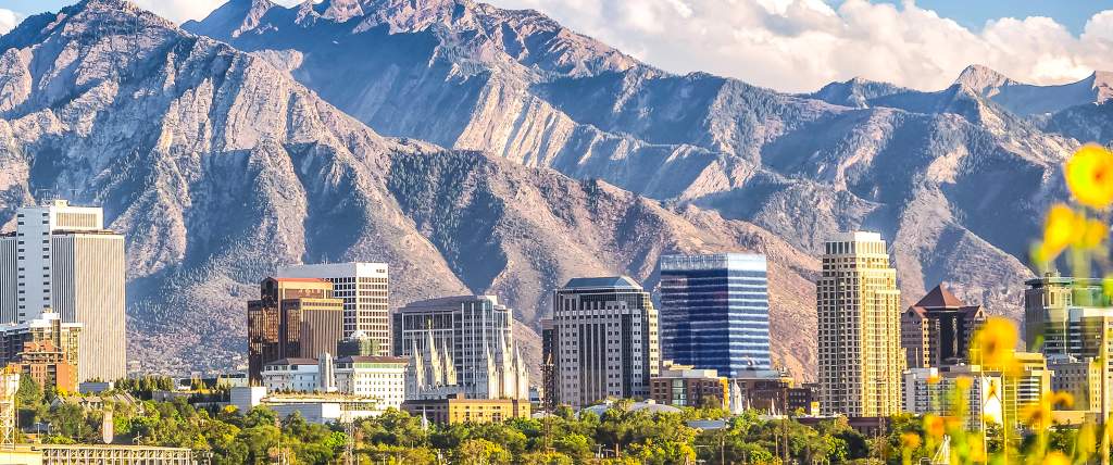 Salt Lake City Skyline in the summer