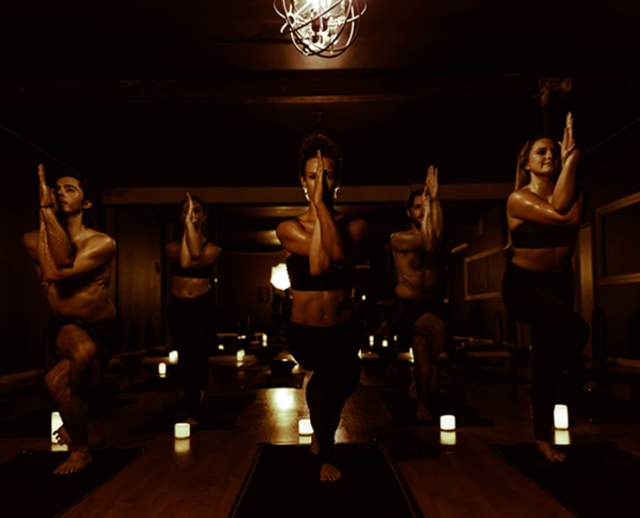 A yoga class at Ritual Hot Yoga in Salt Lake.