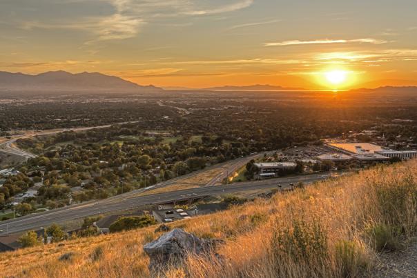 Sunset on Salt Lake Valley