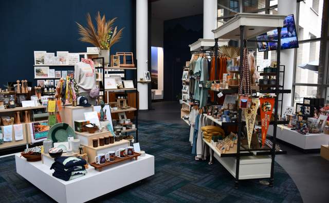 The Salt & Honey gift shop area at the Salt Lake Visitors Information Center