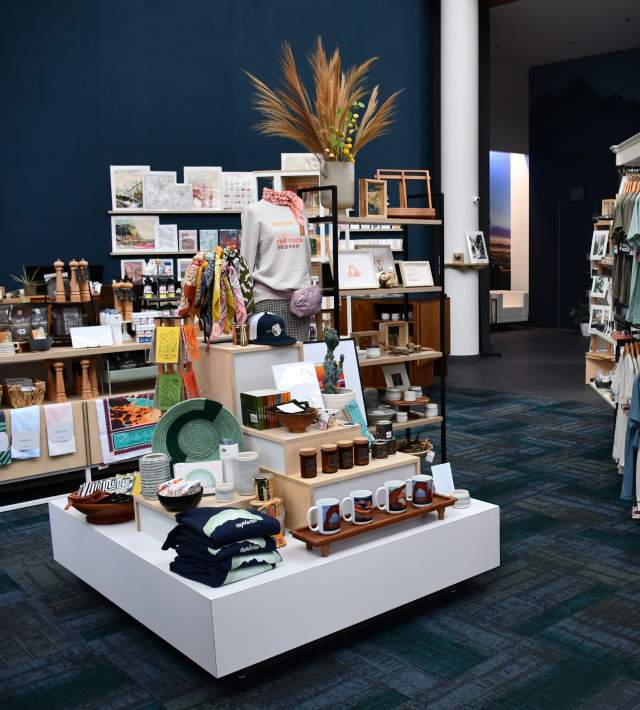 The Salt & Honey gift shop area at the Salt Lake Visitors Information Center