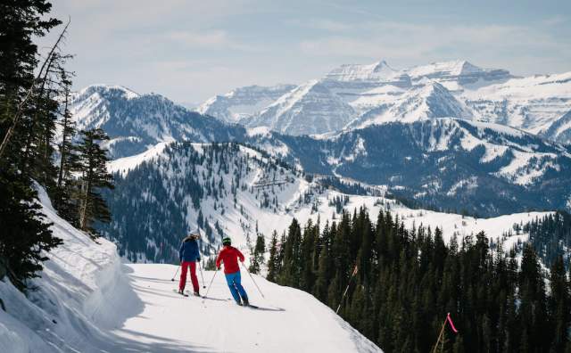 Skiers at Brighton