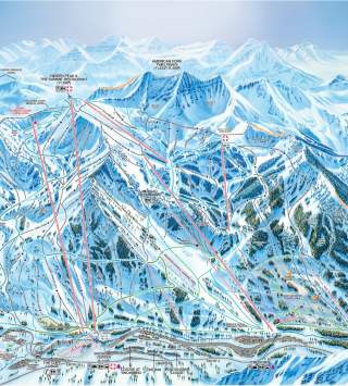 Map of Snowbird frontside trails