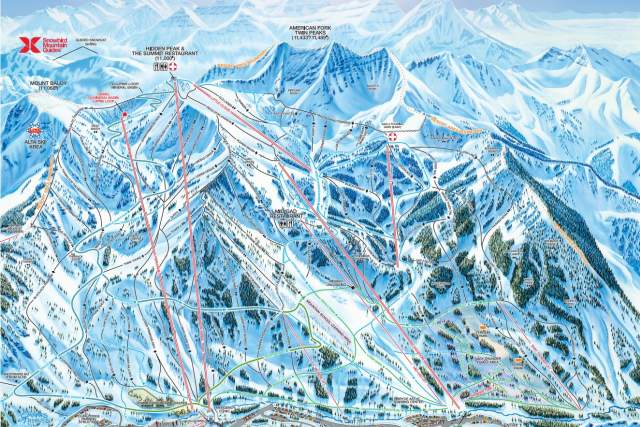 Map of Snowbird frontside trails