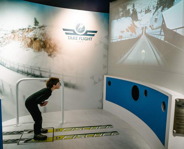 Kid Practicing Ski Jump at Utah Olympic Park