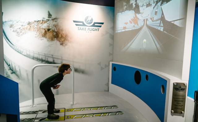 Kid Practicing Ski Jump at Utah Olympic Park