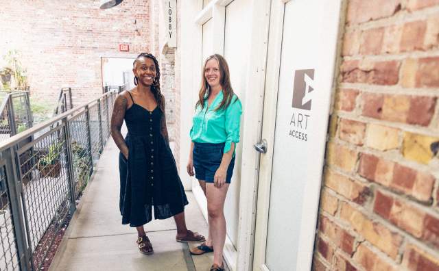Executive Director Gabriella Huggins and Development & Communications Director Cara Jean Hall