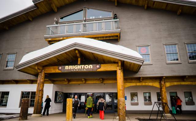 Outside view of Brighton Center lower entrance