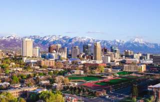 Salt Lake City Skyline in the springtime