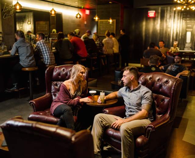 Couple Drinking at The RUIN in Sugar House
