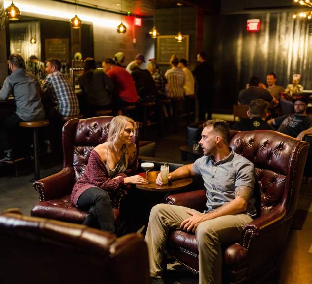 Couple Drinking at The RUIN in Sugar House