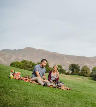 Couple Having Picnic at Sugar House Park