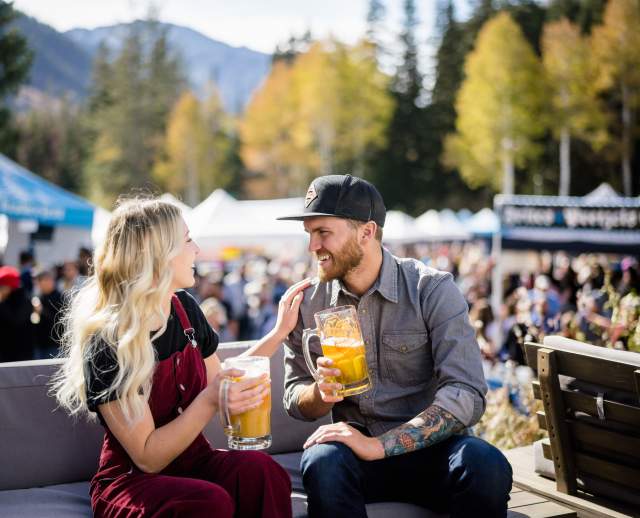 Couple at Snowbird's Oktoberfest