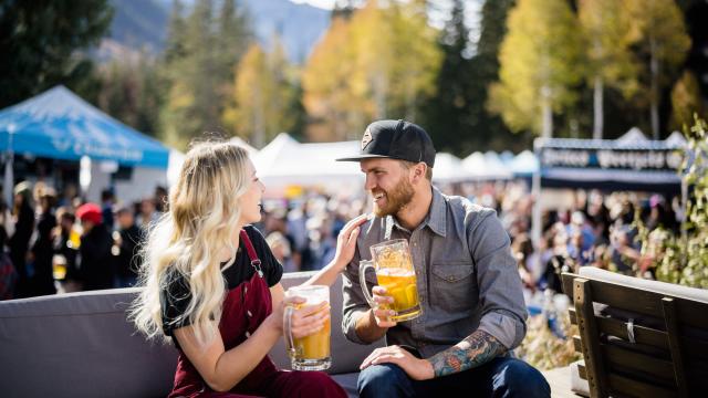 Couple at Snowbird's Oktoberfest