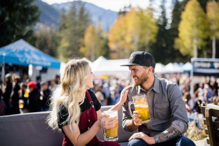 Couple at Snowbird's Oktoberfest
