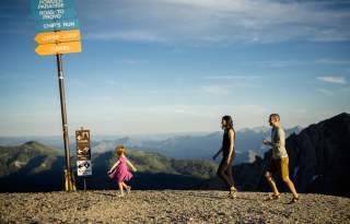 Family Hiking near Snowbird in Little Cottonwood Canyon