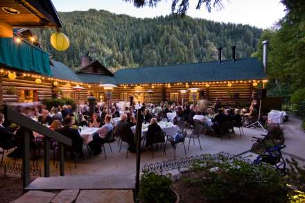Log Haven Patio Evening