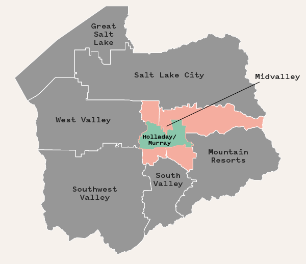 Holladay / Murray neighborhood map